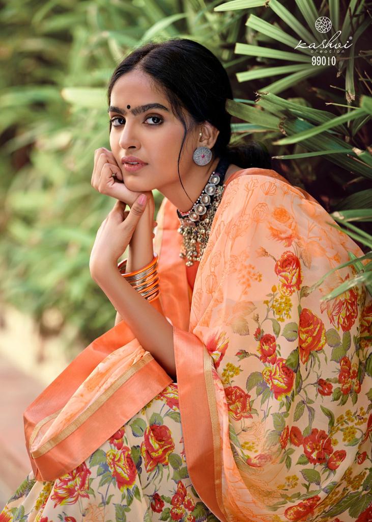 Kashvi Phulwari Casual Wear Georgette Printed Designer Saree Collection